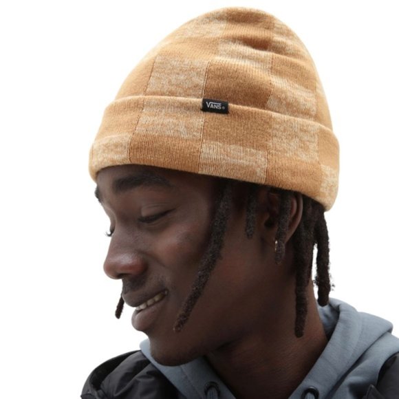 Vans Other - VANS Turfwood Beanie Checkerboard Brown Unisex Knit Hat One Size VN0A7PPF5RJ
